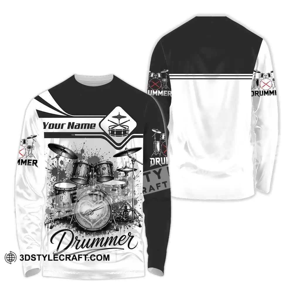 Unisex Shirt - Custom Drummer Shirt - Long Sleeve Shirt / S - T-shirt