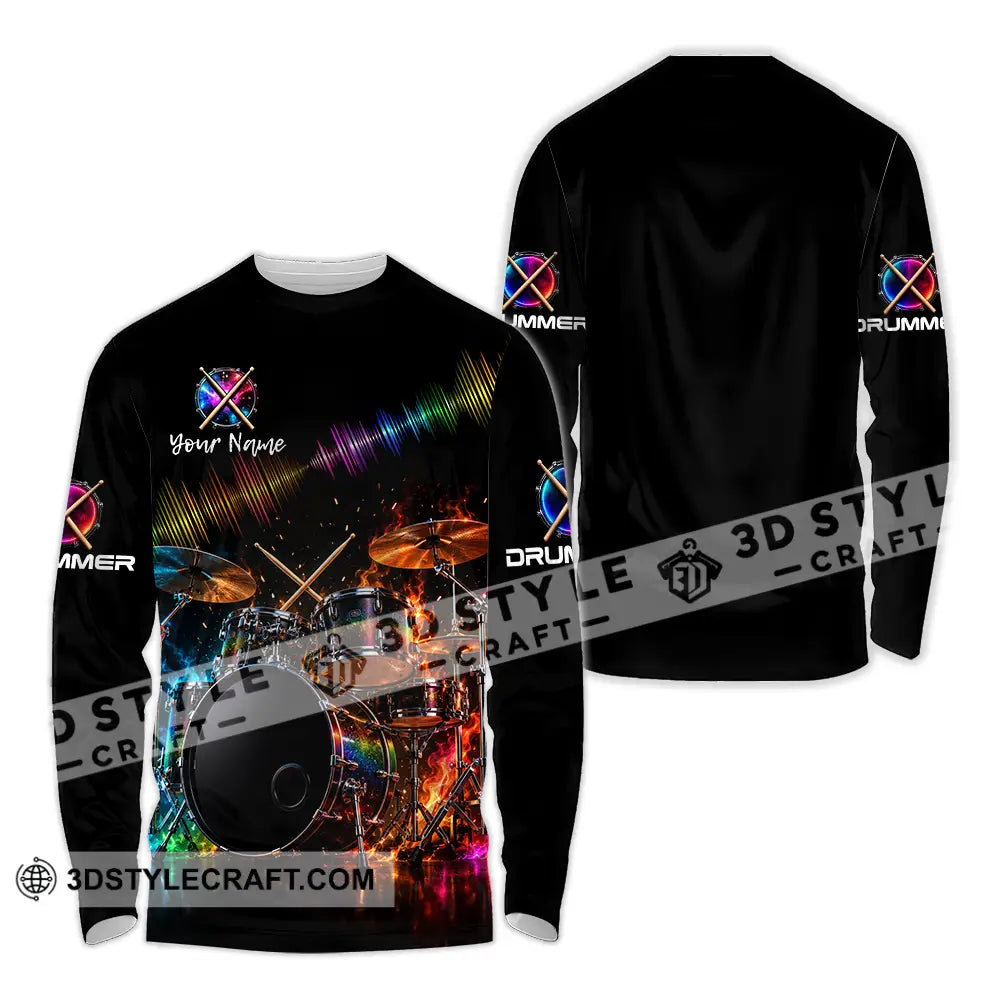 Unisex Shirt - Custom Drummer Shirt - Long Sleeve Shirt / S - T-shirt