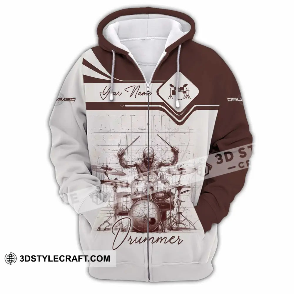 Unisex Shirt - Custom Drummer Shirt - Zipper Hoodie / S - T-shirt