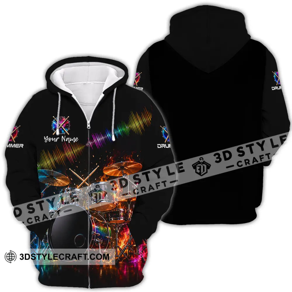 Unisex Shirt - Custom Drummer Shirt - Zipper Hoodie / S - T-shirt