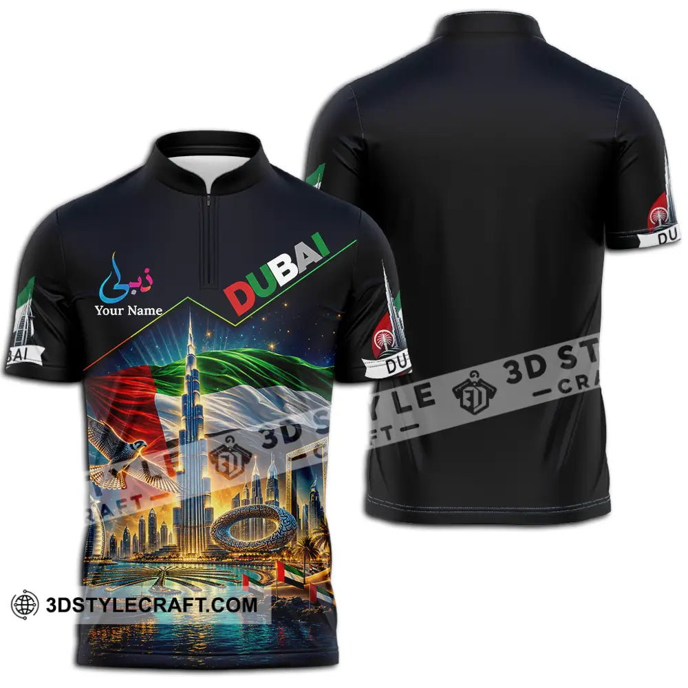 Unisex Shirt - Custom Dubai Shirt - Zipper Polo Shirt / S - T-shirt