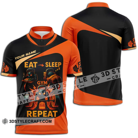 Unisex Shirt - Custom Eat Sleep Gym And Repeat Shirt style option 2