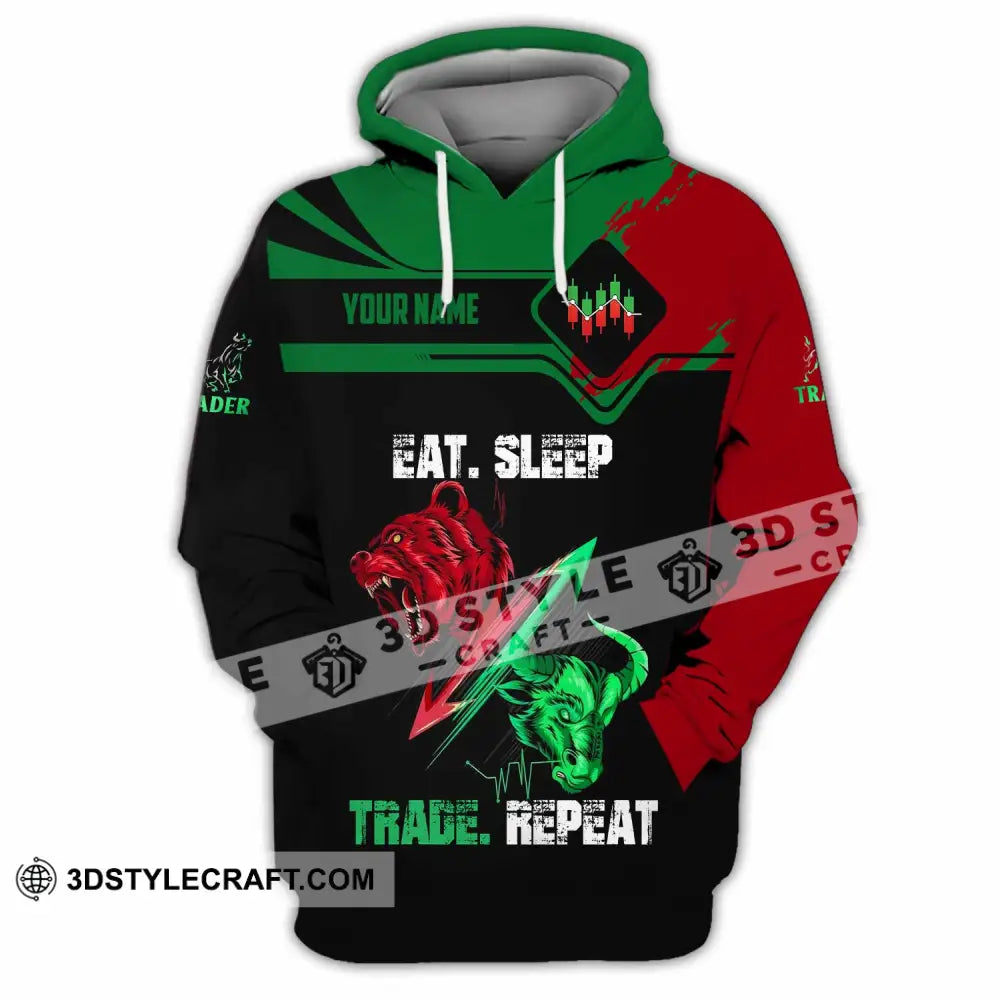 Unisex Shirt - Custom Eat Sleep Trade Repeat 3D Shirt Hoodie / S T-shirt