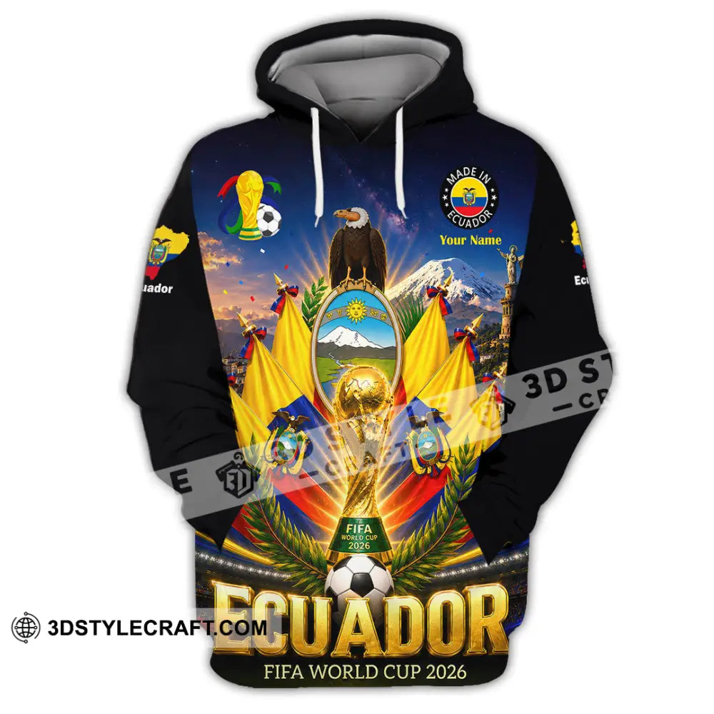 Unisex Shirt - Custom Ecuador World Cup 2026 Shirt - Hoodie / S - T-shirt