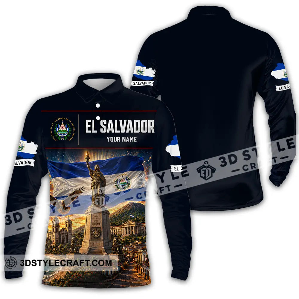 Unisex Shirt - Custom El Salvador Shirt - Long Sleeve Polo / S - T-shirt