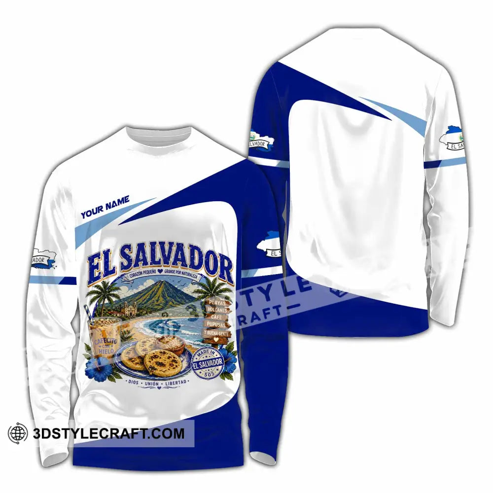 Unisex Shirt - Custom El Salvador Shirt - Long Sleeve Shirt / S - T-shirt