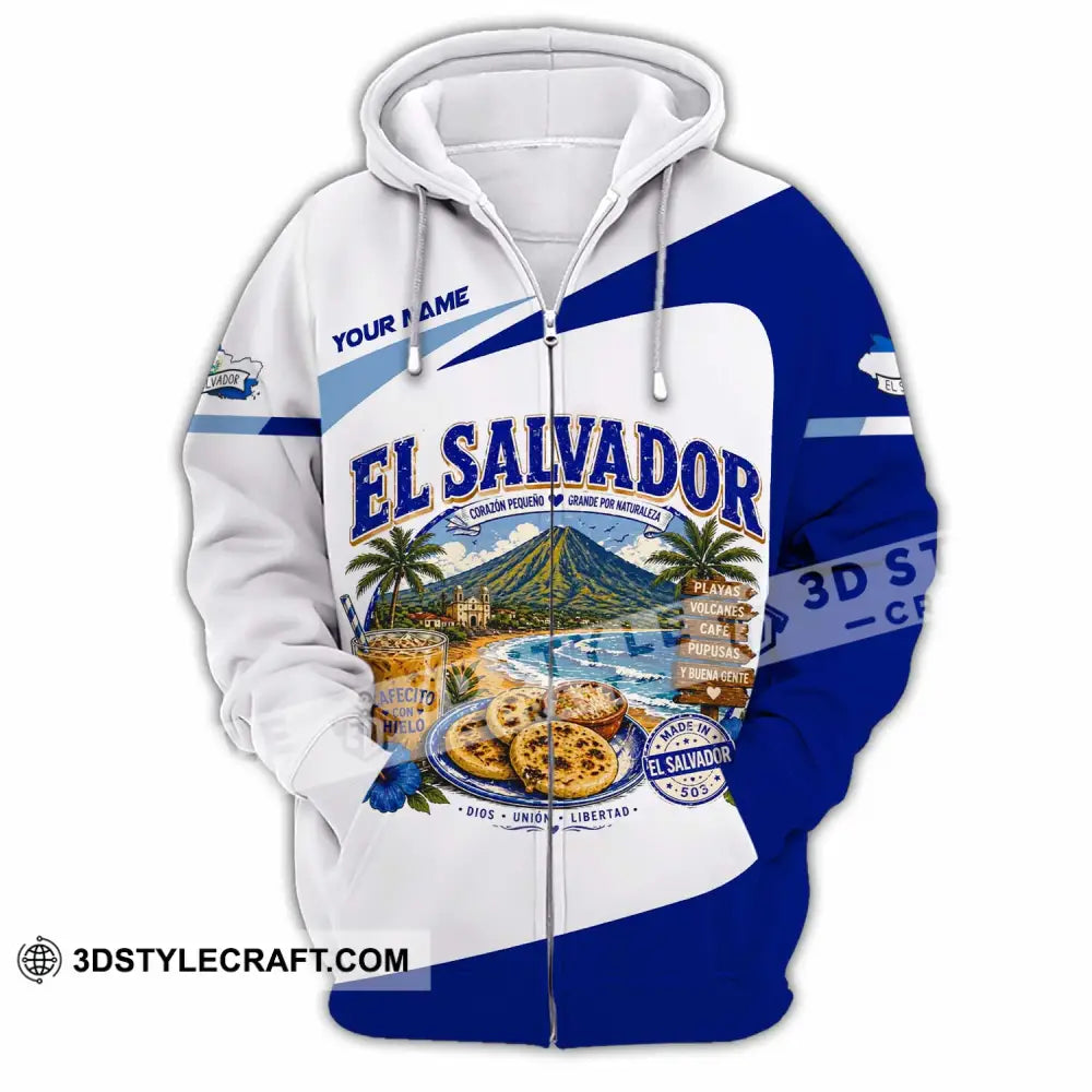 Unisex Shirt - Custom El Salvador Shirt - Zipper Hoodie / S - T-shirt