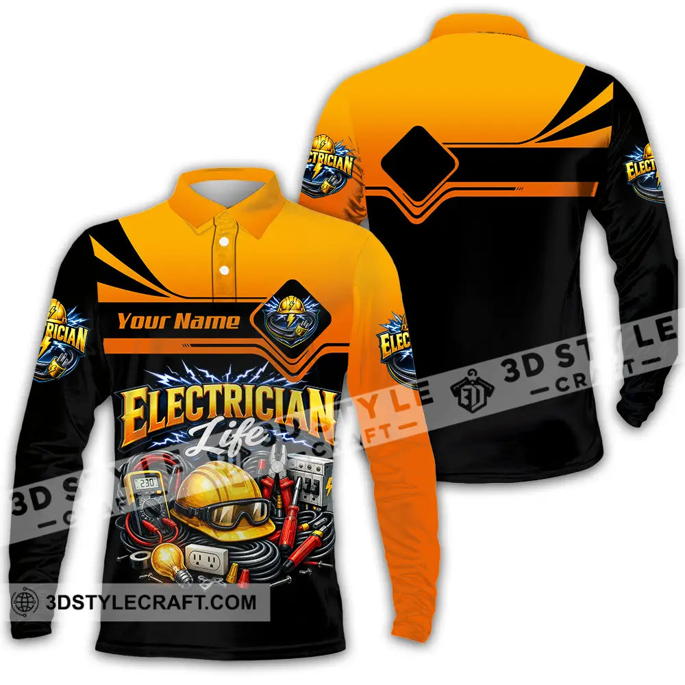 Unisex Shirt - Custom Electrician Shirt - Long Sleeve Polo / S - T-shirt