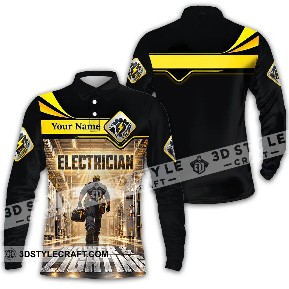 Unisex Shirt - Custom Electrician Shirt - Long Sleeve Polo / S - T-shirt