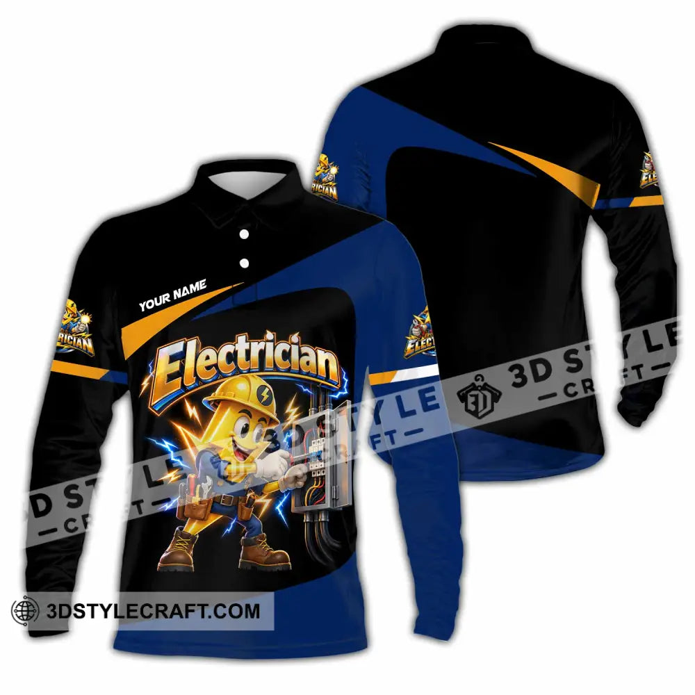 Unisex Shirt - Custom Electrician Shirt - Long Sleeve Polo / S - T-shirt
