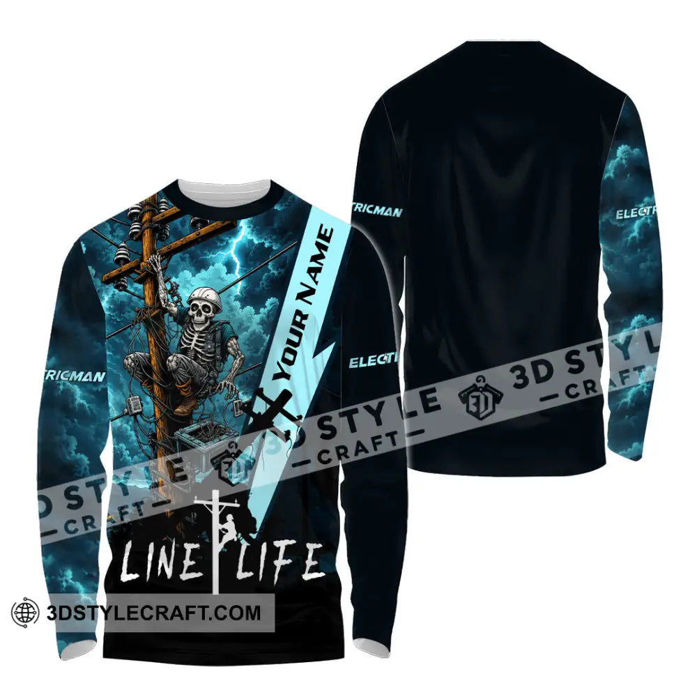 Unisex Shirt - Custom Electrician Shirt - Long Sleeve Shirt / S - T-shirt
