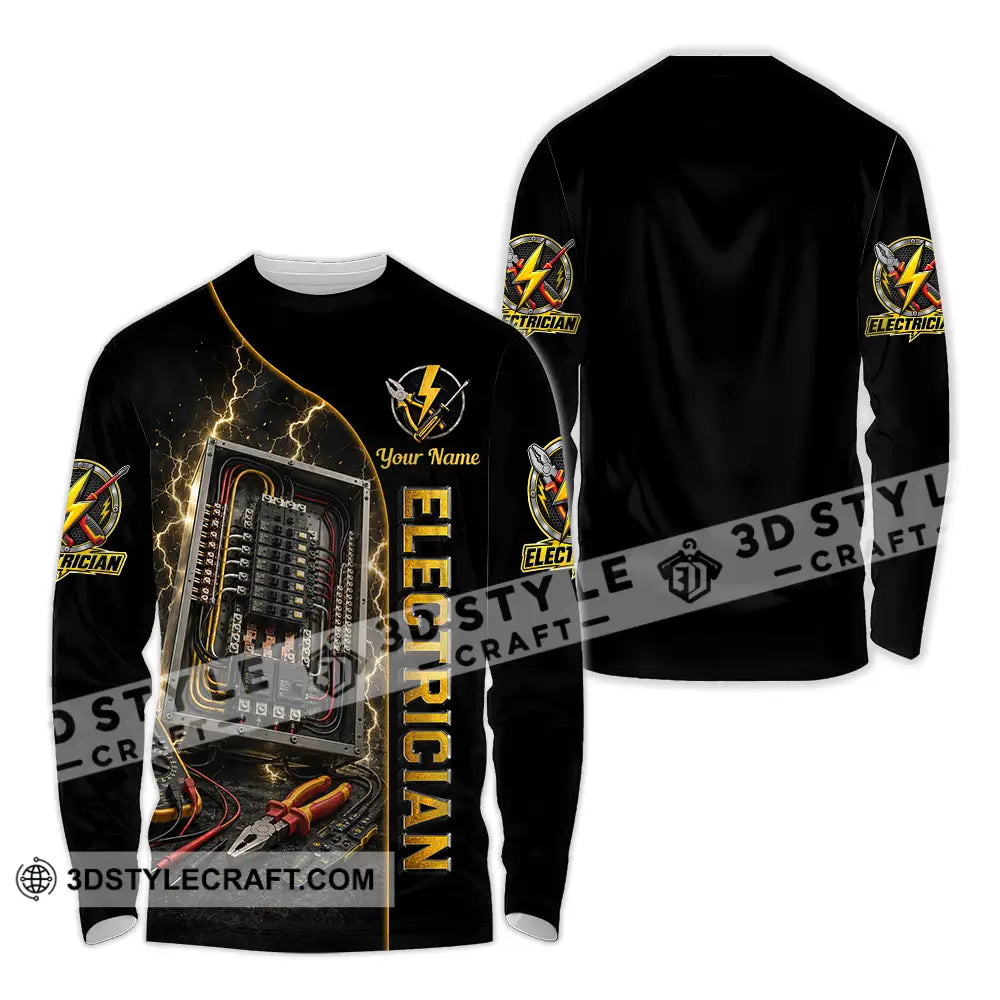 Unisex Shirt - Custom Electrician Shirt - Long Sleeve Shirt / S - T-shirt