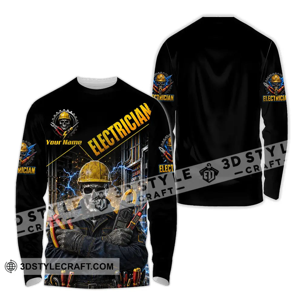 Unisex Shirt - Custom Electrician Shirt - Long Sleeve Shirt / S - T-shirt