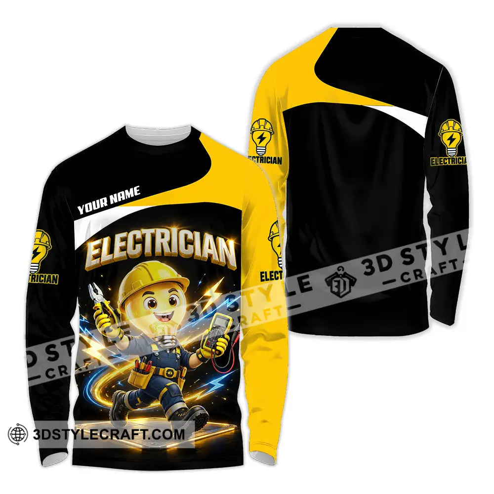 Unisex Shirt - Custom Electrician Shirt - Long Sleeve Shirt / S - T-shirt