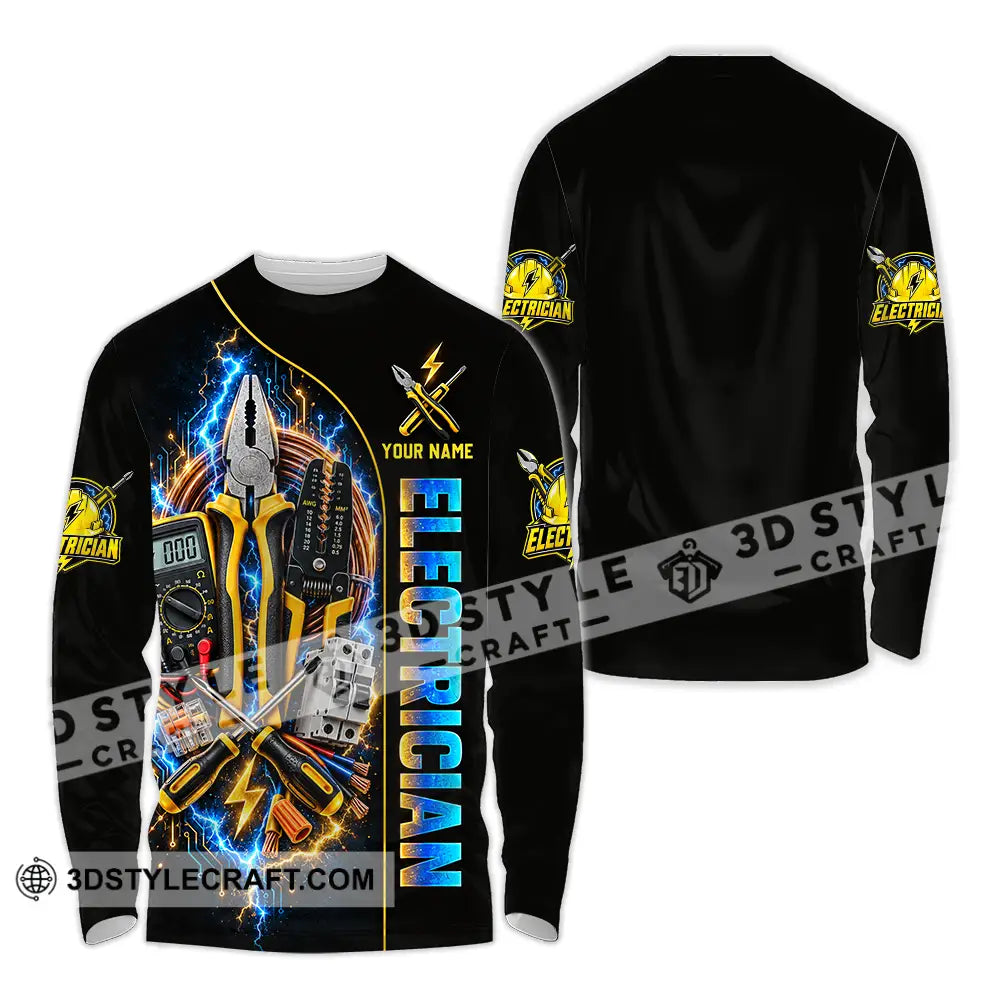 Unisex Shirt - Custom Electrician Shirt - Long Sleeve Shirt / S - T-shirt