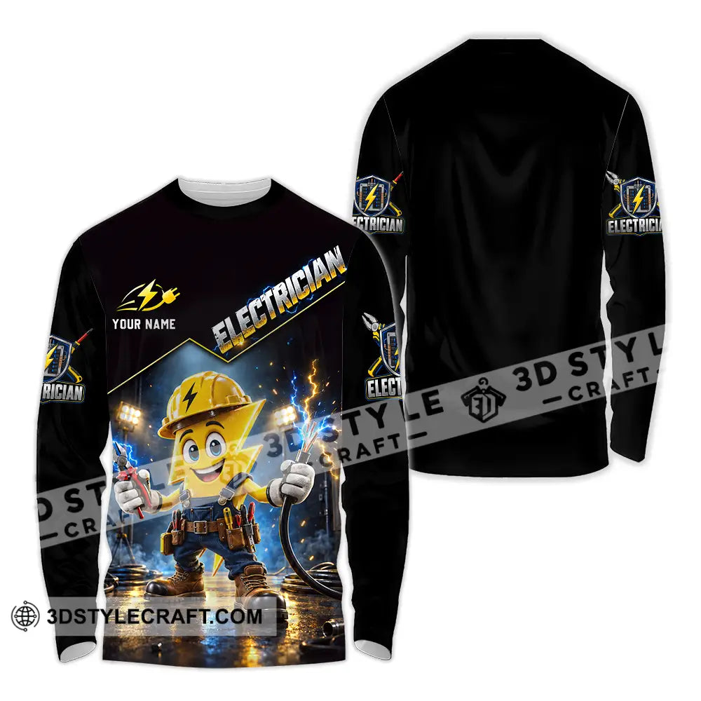 Unisex Shirt - Custom Electrician Shirt - Long Sleeve Shirt / S - T-shirt