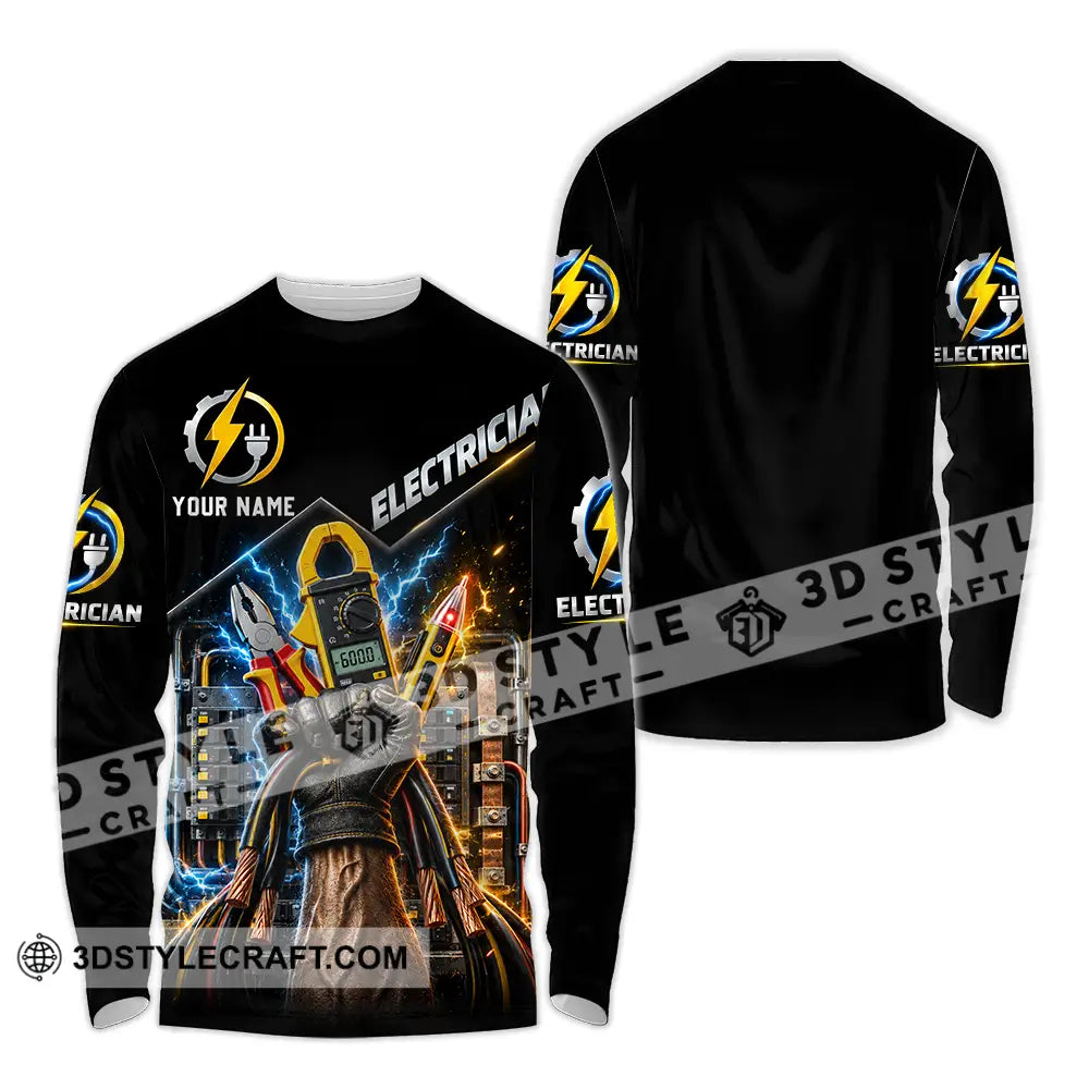 Unisex Shirt - Custom Electrician Shirt - Long Sleeve Shirt / S - T-shirt
