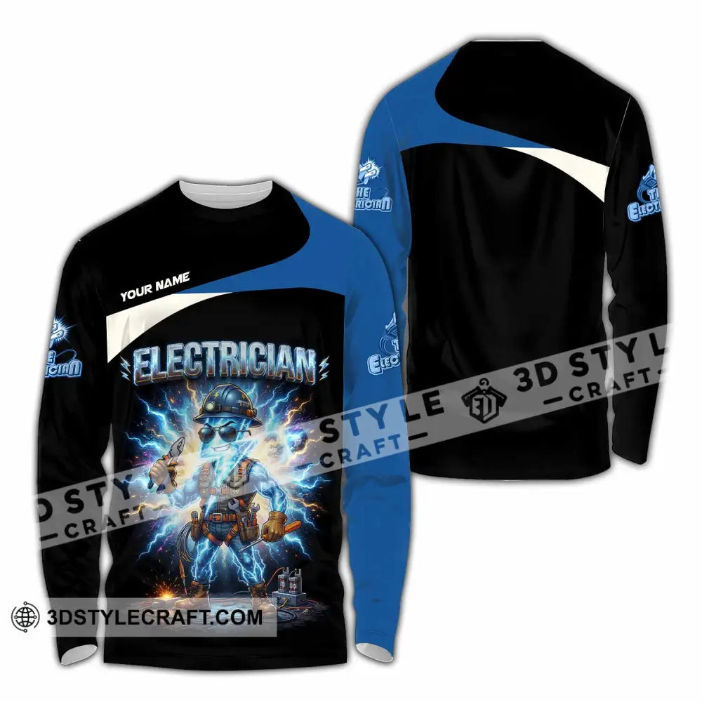 Unisex Shirt - Custom Electrician Shirt - Long Sleeve Shirt / S - T-shirt