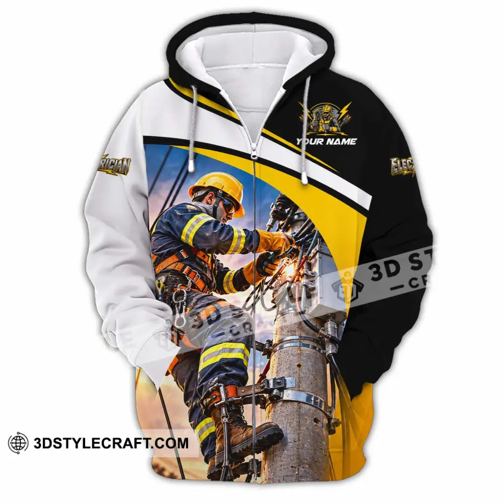 Unisex Shirt - Custom Electrician Shirt - Zipper Hoodie / S - T-shirt