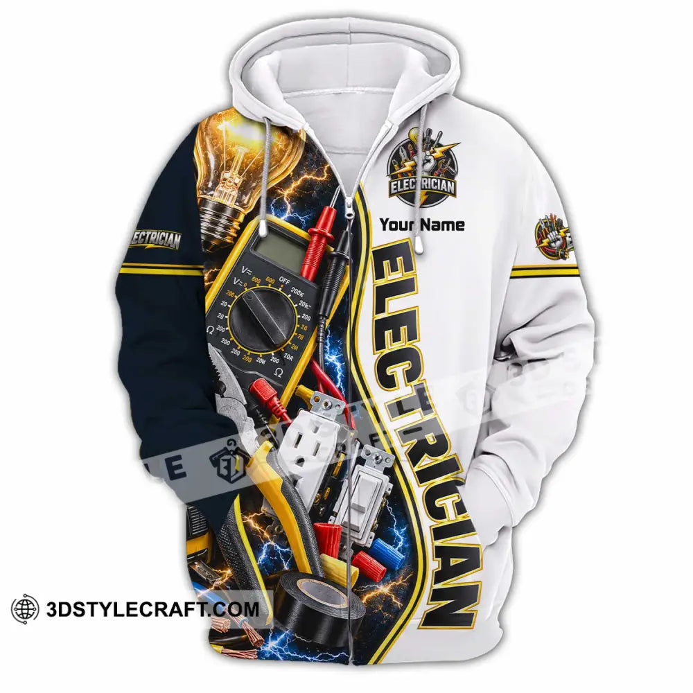 Unisex Shirt - Custom Electrician Shirt - Zipper Hoodie / S - T-shirt