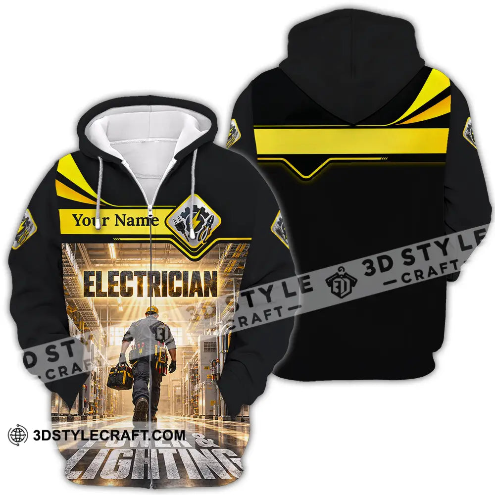Unisex Shirt - Custom Electrician Shirt - Zipper Hoodie / S - T-shirt