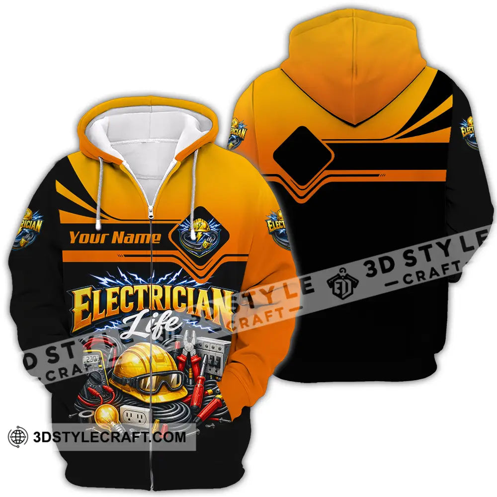 Unisex Shirt - Custom Electrician Shirt - Zipper Hoodie / S - T-shirt