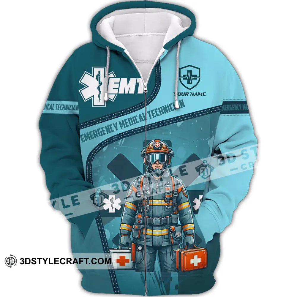 Unisex Shirt - Custom Emergency Medical Technician Shirt - Zipper Hoodie / S - T-shirt