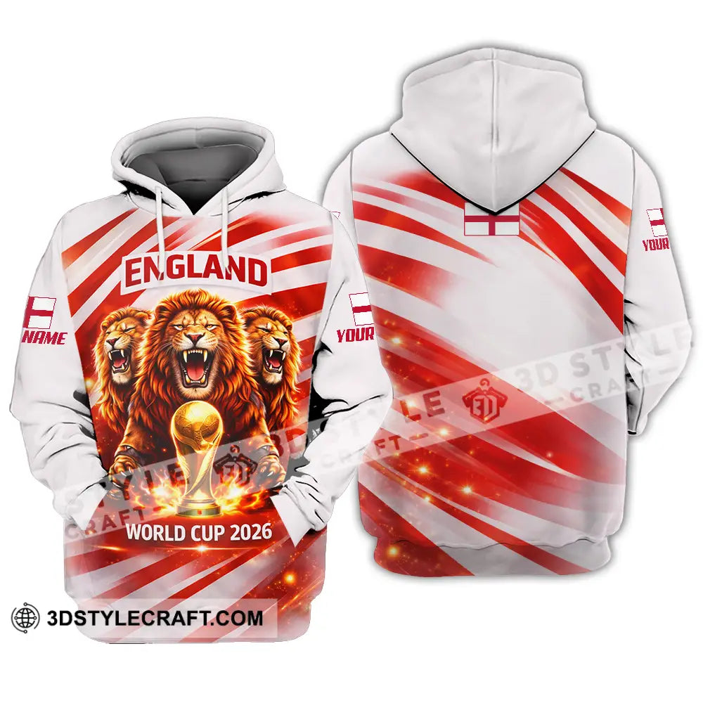 Unisex Shirt - Custom England World Cup 2026 3D Shirt - Hoodie / S - T-shirt