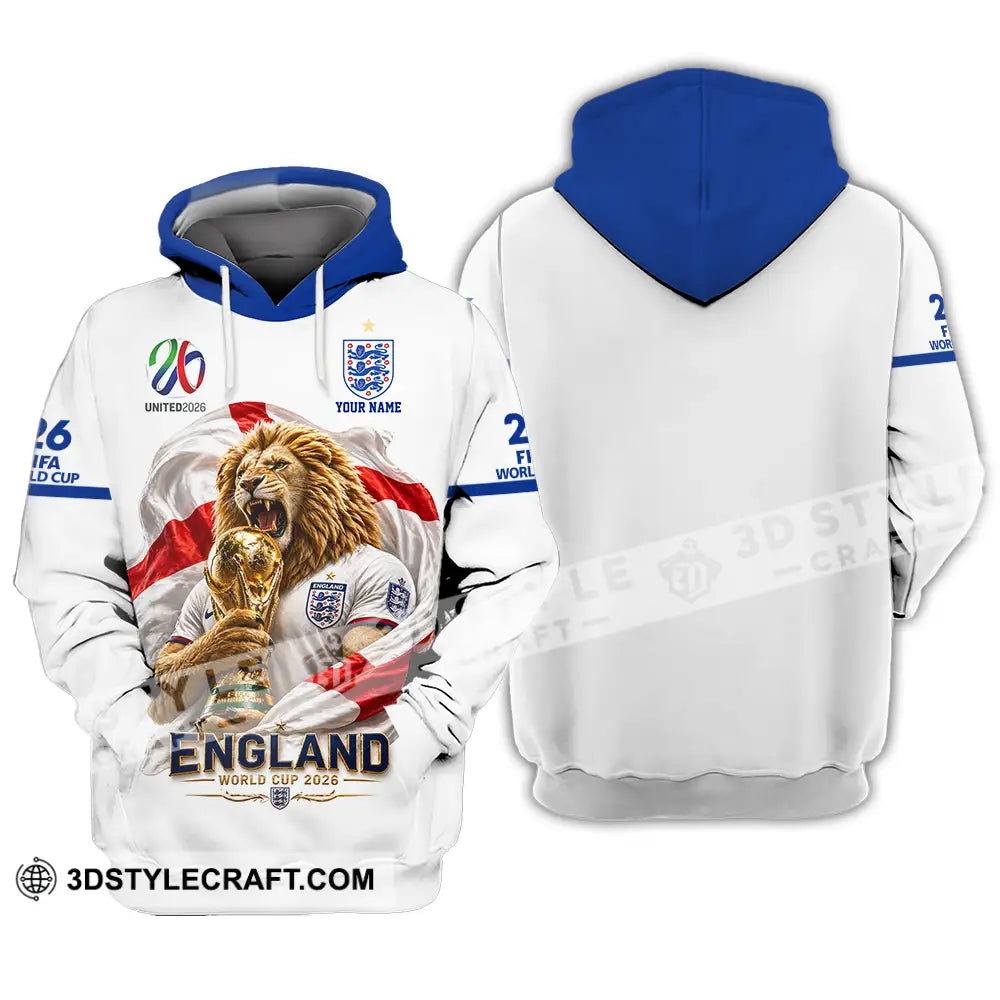 Unisex Shirt - Custom England World Cup 2026 3D Shirt - Hoodie / S - T-shirt