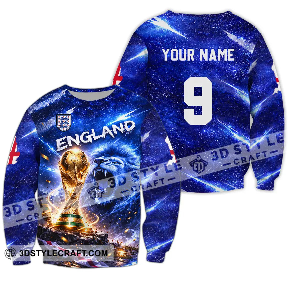 Unisex Shirt - Custom England World Cup 2026 3D Shirt Long Sleeve / S T-shirt