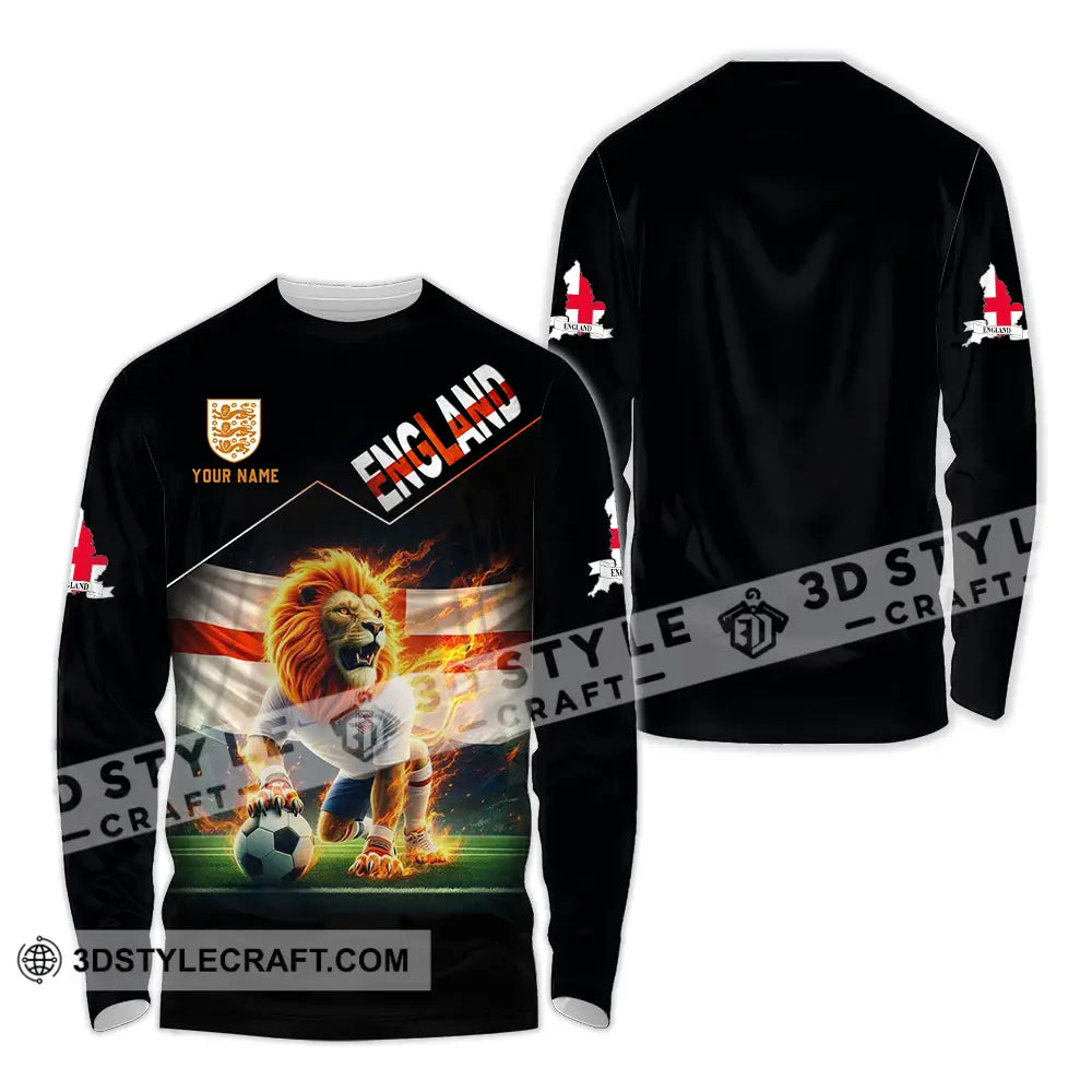 Unisex Shirt - Custom England 3D Shirt Long Sleeve Shirt / S T-shirt
