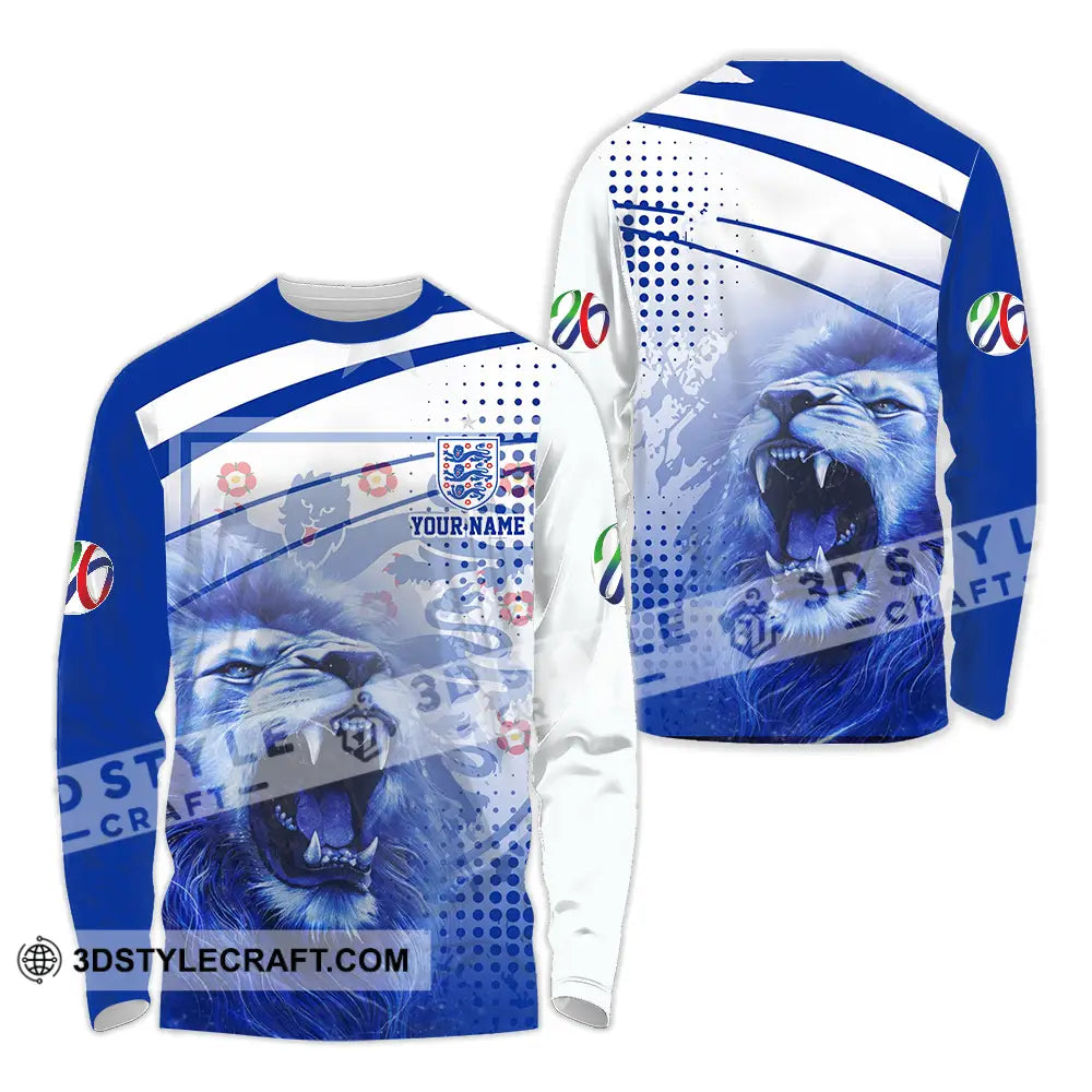 Unisex Shirt - Custom England 3D Shirt Long Sleeve Shirt / S T-shirt