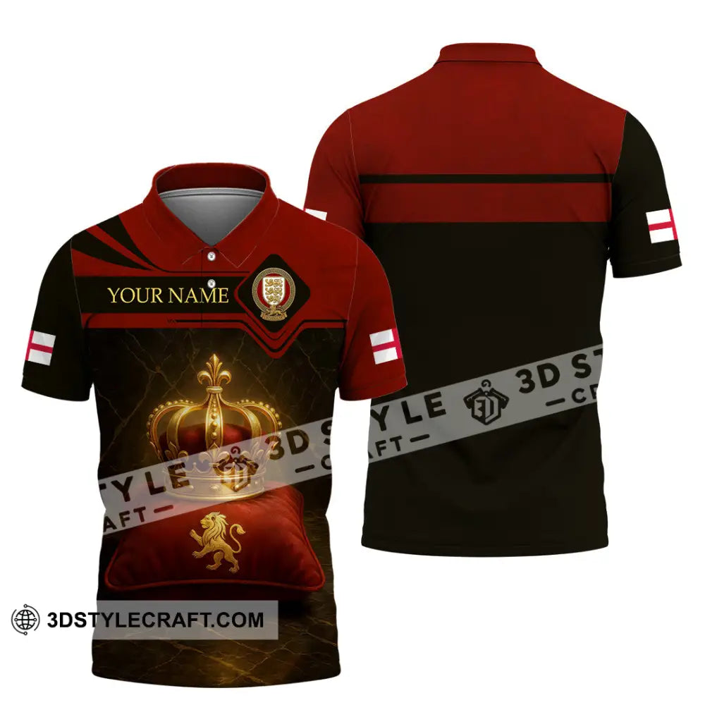 Unisex Shirt - Custom England 3D Shirt Polo Shirt / S T-shirt