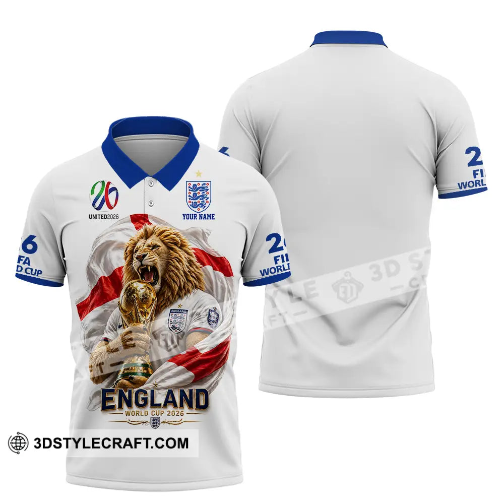 Unisex Shirt - Custom England World Cup 2026 3D Shirt - Polo Shirt / S - T-shirt