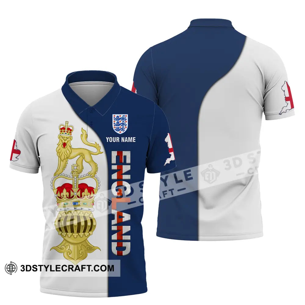 Unisex Shirt - Custom England 3D Shirt Polo Shirt / S T-shirt