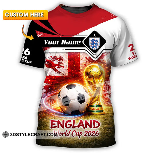 Unisex Shirt - Custom England World Cup 2026 3D Shirt - T-shirt