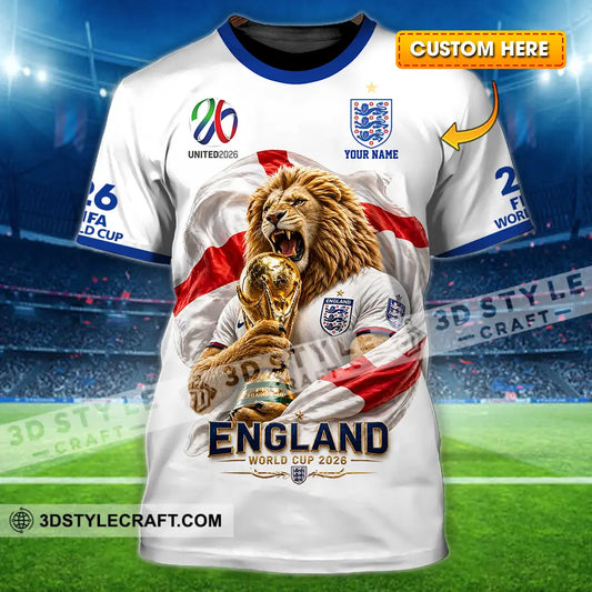 Unisex Shirt - Custom England World Cup 2026 3D Shirt - T-shirt