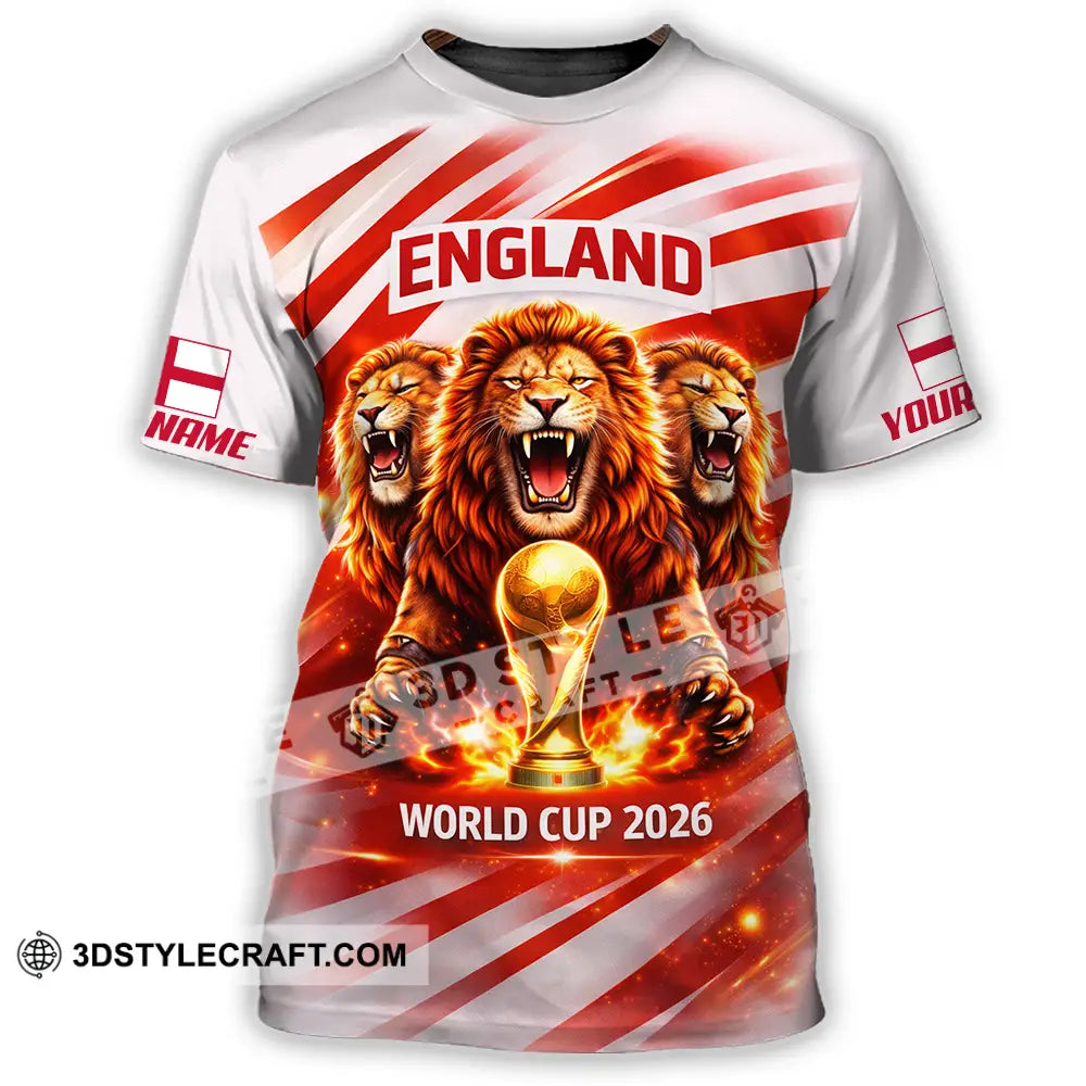 Unisex Shirt - Custom England World Cup 2026 3D Shirt - T-Shirt / S - T-shirt