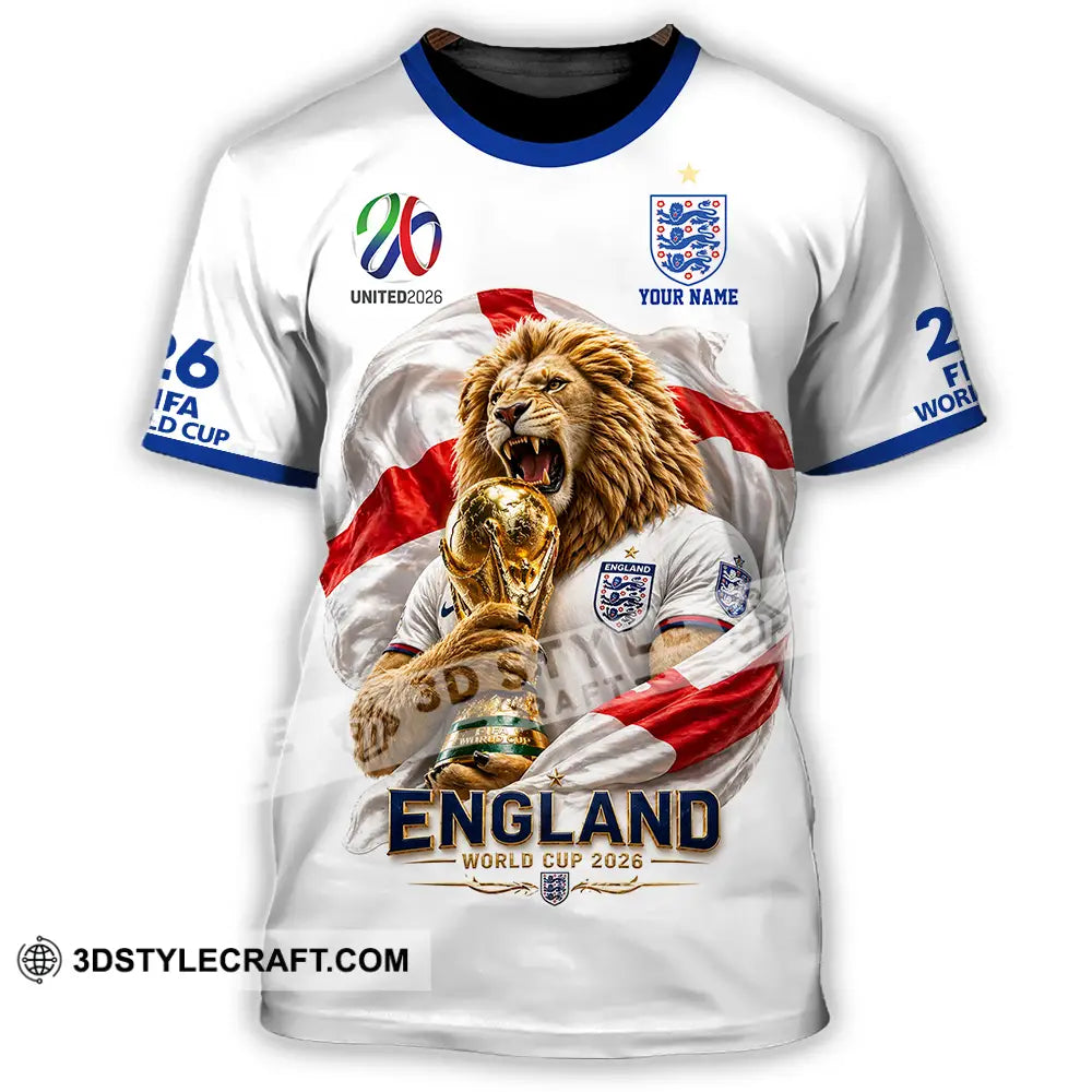 Unisex Shirt - Custom England World Cup 2026 3D Shirt - T-Shirt / S - T-shirt