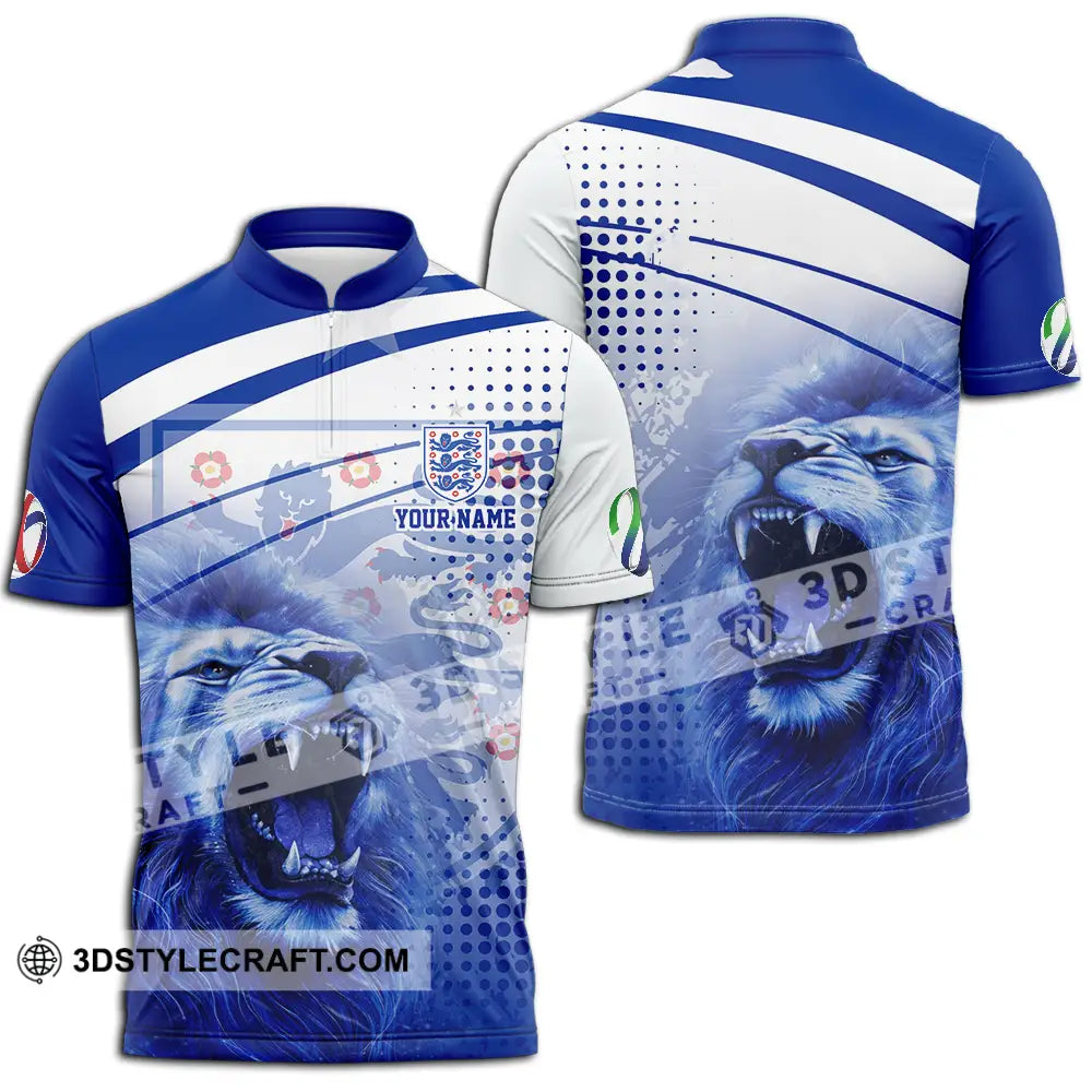 Unisex Shirt - Custom England 3D Shirt Zipper Polo Shirt / S T-shirt