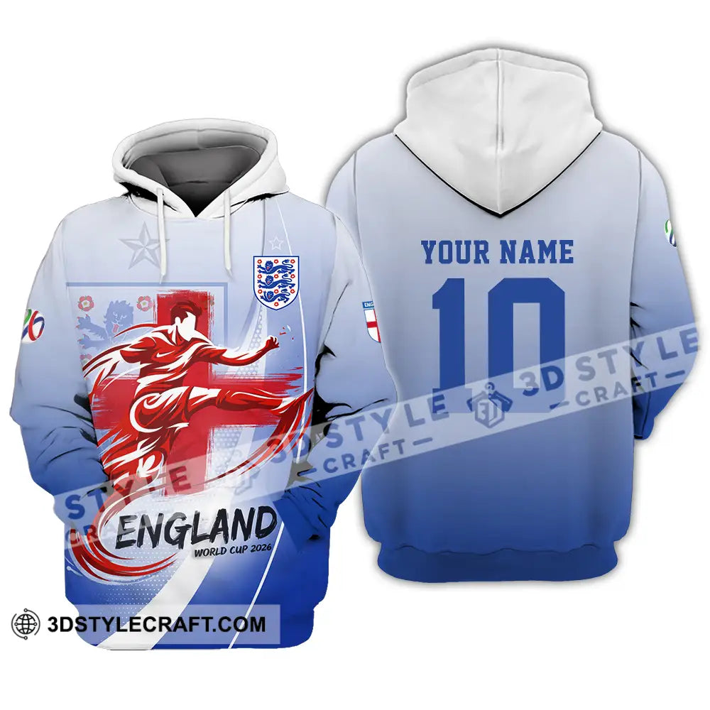 Unisex Shirt - Custom England FIFA World Cup 2026 3D Shirt Hoodie / S T-shirt