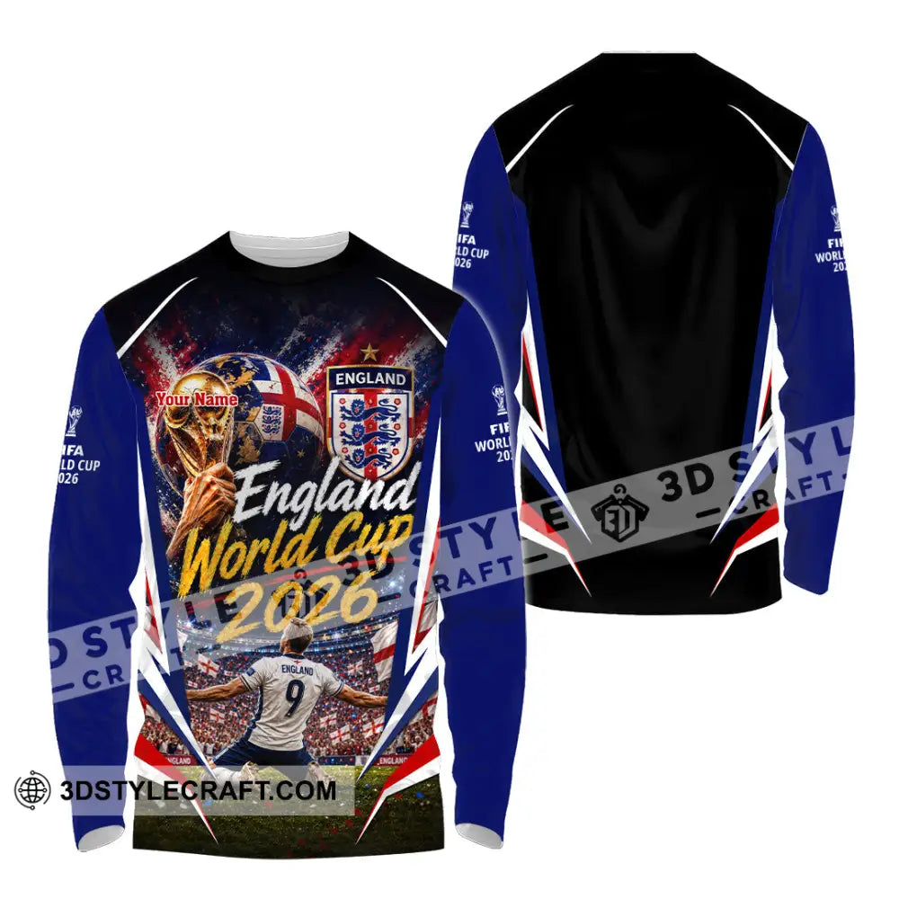 Unisex Shirt - Custom England World Cup 2026 Shirt - Long Sleeve Shirt / S - T-shirt