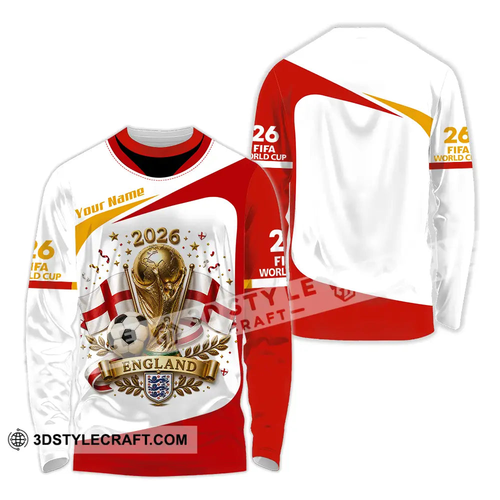 Unisex Shirt - Custom England World Cup 2026 Shirt - Long Sleeve Shirt / S - T-shirt