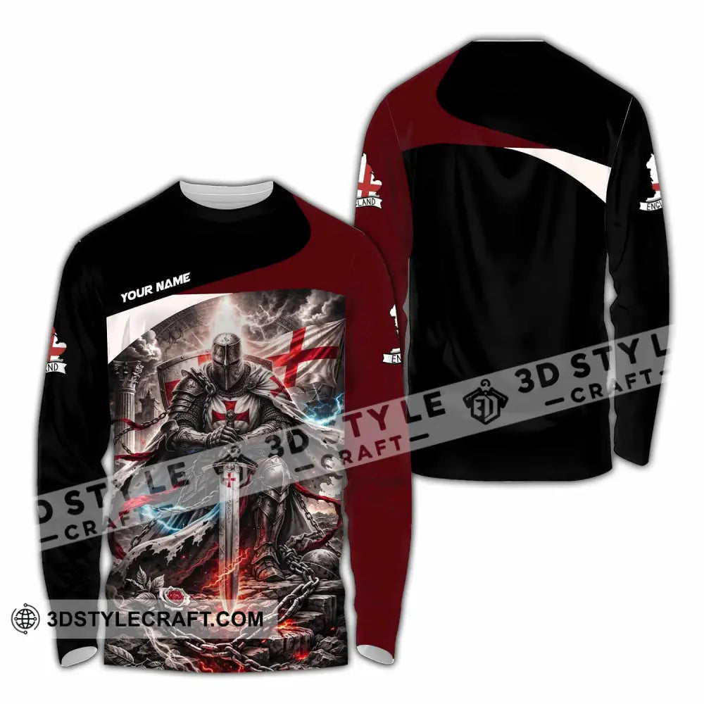 Unisex Shirt - Custom England Shirt - Long Sleeve Shirt / S - T-shirt