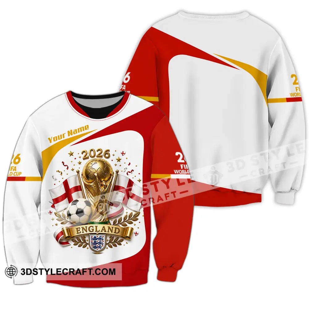 Unisex Shirt - Custom England World Cup 2026 Shirt - Long Sleeve / S - T-shirt