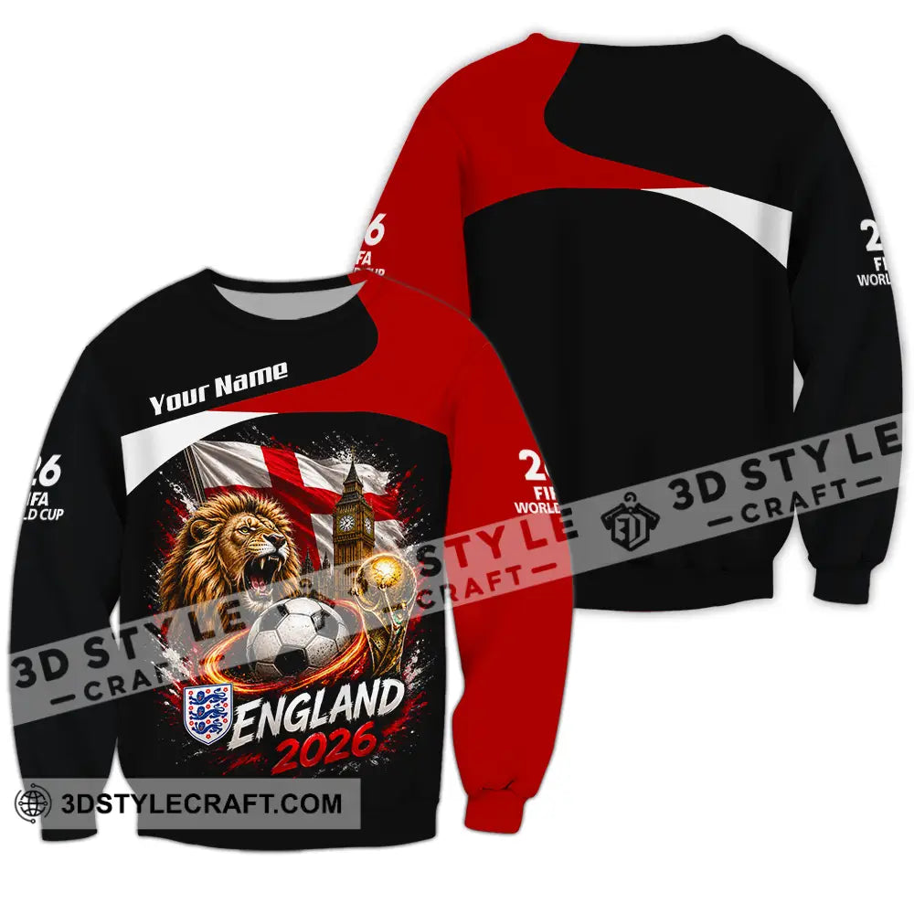 Unisex Shirt - Custom England World Cup 2026 Shirt - Long Sleeve / S - T-shirt