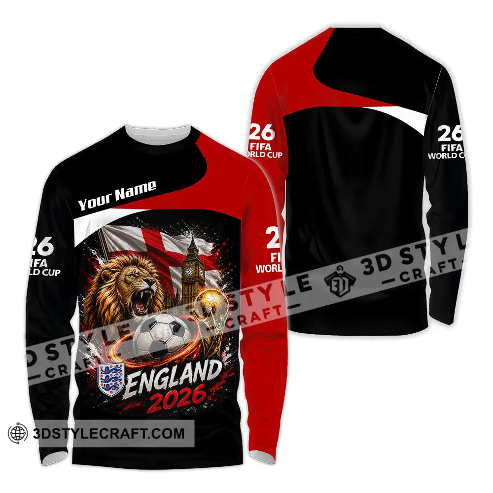 Unisex Shirt - Custom England World Cup 2026 Shirt - Long Sleeve Shirt / S - T-shirt
