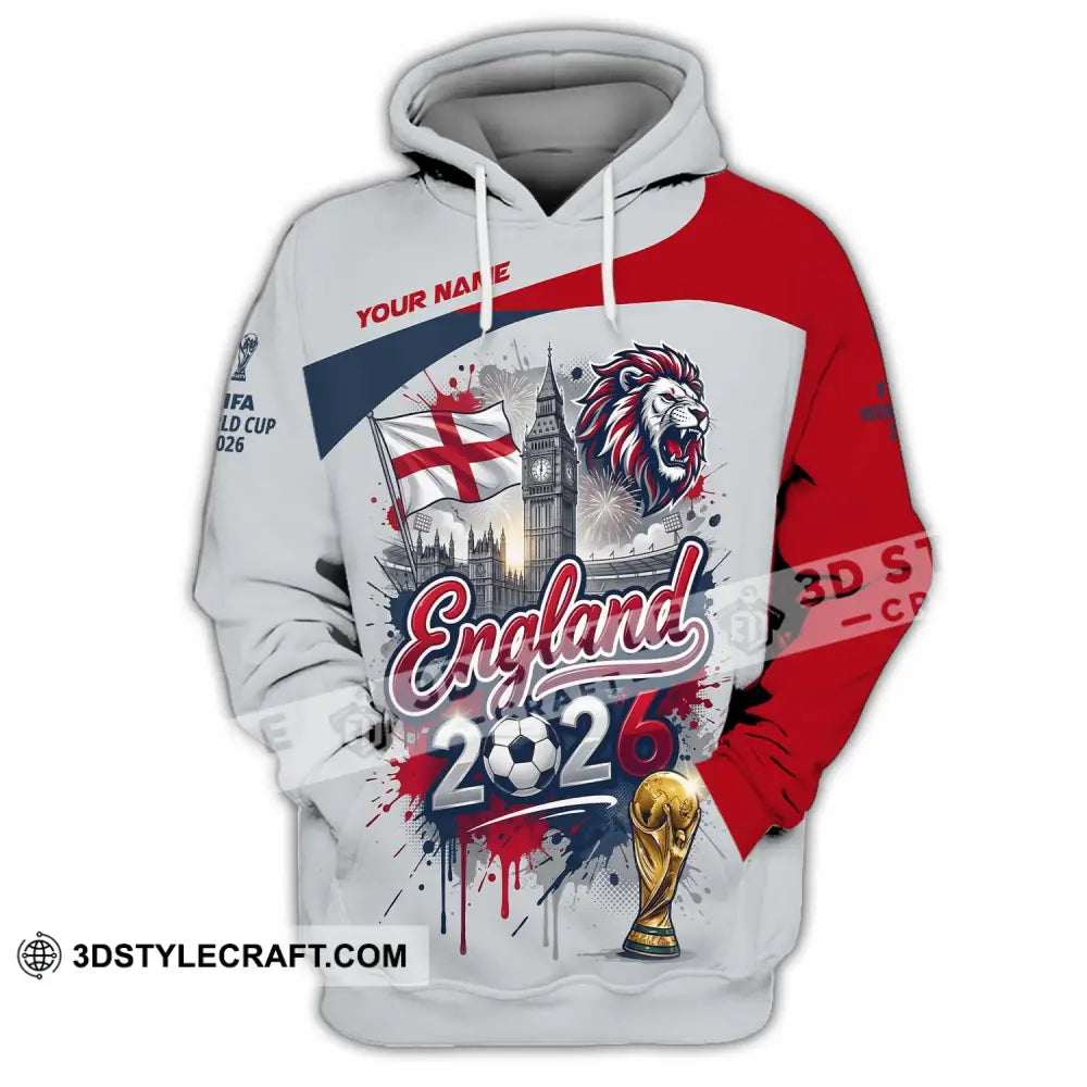 Unisex Shirt - Custom England World Cup 2026 3D Shirt - Hoodie / S - T-shirt