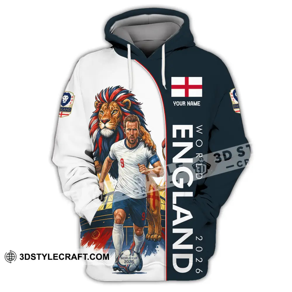 Unisex Shirt - Custom England World Cup 2026 3D Shirt Hoodie / S T-shirt
