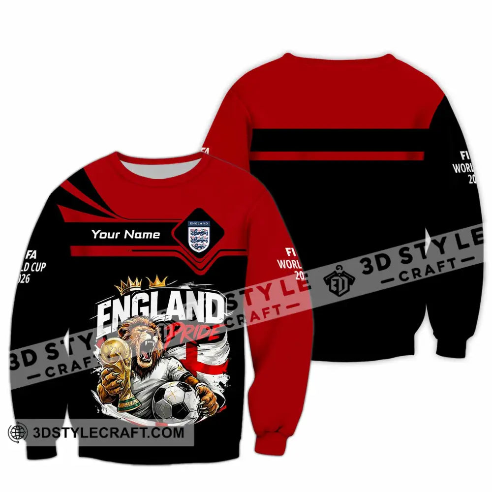 Unisex Shirt - Custom England World Cup 2026 3D Shirt - Long Sleeve / S - T-shirt